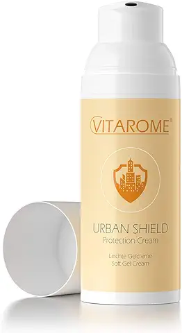 Vitarome - Crema Protectora para el sol y la Contaminación URBAN SHIELD con Extracto de Papaya, ácido Hialurónico y Resveratrol, sin Parabenos, 50 ml  