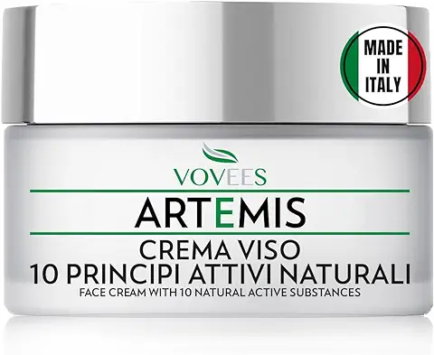 VOVEES Artemis - Crema Facial Antiarrugas Hidratante Ecológica con ácido Hialurónico puro para día y Noche, 50 ml  