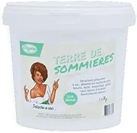 VOZYDEO TDS16 Earth Of Bed Removedor De Manchas Secas Naturales, Eficaz Sobre Manchas Aceitosas, Producto Natural Y Biodegradable, No Tóxico, Color Beige, 1.6 Kg  