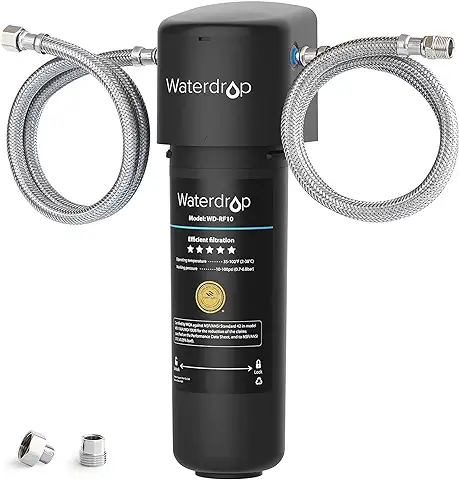 Waterdrop 10UA Sistema de Filtro de Agua para Debajo del Fregadero, 30.000 Litros Sistema de Filtrado de Agua de Alta Capacidad, Certificado NSF/ANSI 42, Reduce el 99,99% de Plomo, Cloro, Mal Sabor  