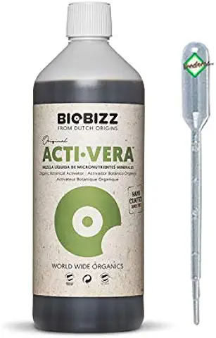 Weedness BioBizz Fertilizante Acti-Vera 500 ml - Fertilizante Natural NPK para Cultivo Fertilizante para bio Orquídeas Fertilizante para Bonsái Fertilizante Orgánico  