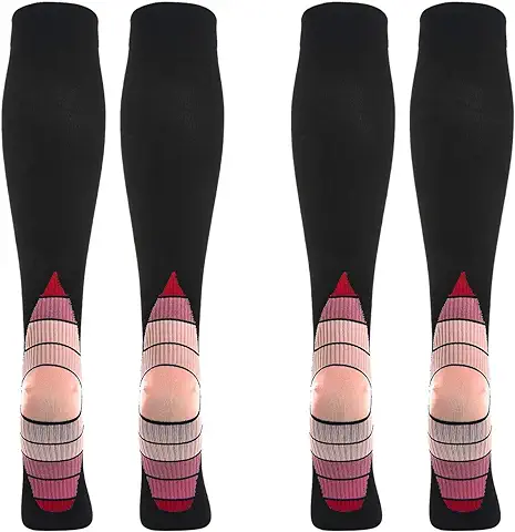 Weekend Peninsula 2 Pares Calcetines/Medias de Compresión para Hombres y Mujeres, Running, Deporte, Correr, Senderismo, Volar, Viajar, Varicosas, Embarazo y Médicos  