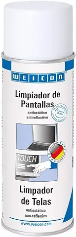 WEICON Limpiador de Pantallas | 200 ml | De Pantallas Táctiles, Laptops, Smartphones, TV, LCD y Mucho más |Blanco  