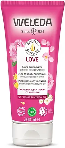 WELEDA Aroma Love - Gel de Ducha en Crema con Aroma a Rosa Damascena (200ml)  