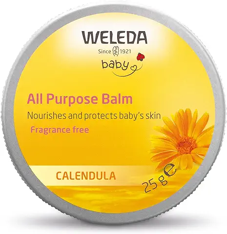 Weleda Bálsamo Multiusos para Bebé, Protege, Nutre y Calma la Piel, con Caléndula e Ingredientes 100% Naturales, Sin Perfume, Apto para Todo Tipo de Pieles, 25 g  