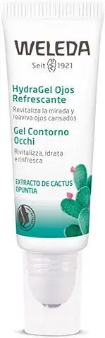 Weleda - HydraGel Ojos Refrescante de Extracto de Cactus, Revitaliza la Mirada y Reaviva Ojos Cansados, Vegano, Apto para Todo Tipo de Pieles - 10 ml  