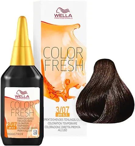 Wella Color Fresh 3/07 - Tinte para el Cabello (75 ml), Color Marrón Oscuro  