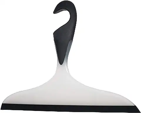 Wenko Limpiador para el Baño Loano Negro - con Gancho, Plástico (TPR), 23 x 17 x 2.5 cm, Negro  