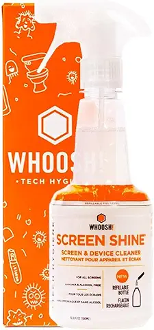 Whoosh! – Spray Pulverizador Limpiador de Pantalla 100% Natural, sin Amoniaco ni Alcohol. Contra Polvo y Manchas – 500 ml  