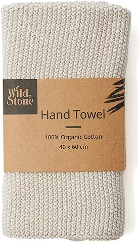 Wild & Stone | Toalla de Mano de Algodón Orgánico | Paño de Cocina Hogar | Toallas Ecológicas (Arena De Playa)  