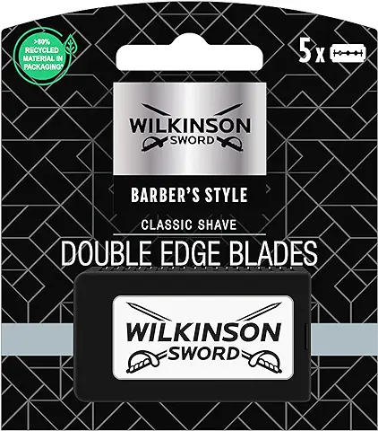 Wilkinson Sword Classic Vintage - 5 Recambios de Cuchillas de Doble Filo para Afeitado Clásico  