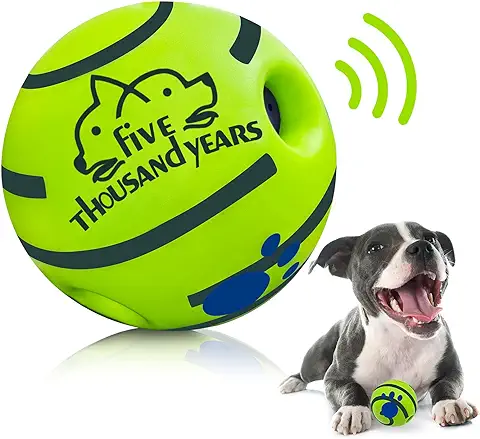 Wobble Giggle - Pelota Interactiva para Perros, bola de Masticar Chirriante Duradera para Entrenamiento, Limpieza de Dientes, Bolas de Pastoreo, Interiores y Exteriores, Regalos Seguros para  