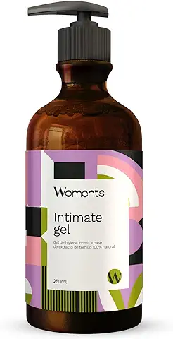 Woments - Intimate Gel 250 ml, Gel de Higiene íntima Natural, Sin Parabenos y sin Colorantes, De uso Diario, Ph Equilibrado a 4,5, Gel Íntimo Higiene Femenina  