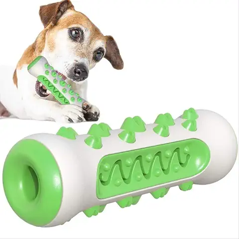 WYJW Kong Dogs Toys, Woofing 17 Cepillo de Dientes para Perros, Dog Molar Cepillo de Dientes Juguetes Chew Limpieza de Dientes Elasticidad Segura Soft TPR Puppy Cuidado Dental Extra-TOU  