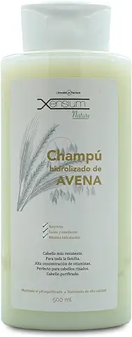 XENSIUM Nature Champú Hidrolizado de Avena 500 ml - Champú Natural Ecológico - Extractos Naturales  