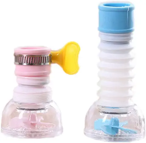 XINGSUI Boquilla de Grifo Giratoria a Prueba de Salpicaduras de 2 Piezas, Dispositivo de Ahorro de agua del Grifo, Utilizado en Grifos Plegables de Cocina, Baño y Ducha (2 Colores)  