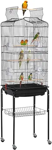 Yaheetech Jaula para Pájaros Jaula de Aves Canarios 46 x 35,5 x 162 cm  