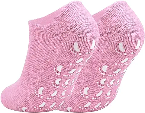 YANGWEN Calcetines Hidratantes,Calcetines Hidratantes Ultrasuaves con Forro de Gel de Calidad Infundido con Aceites Esenciales y Vitaminas para el Cuidado de los Pies(Rosa)  