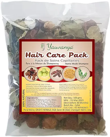 Yauvanya Make at home Shampoo DIY kit para el Cuidado del Cabello (Anticaída, Sulfato y Parabeno, 100% Natural, sin Productos Químicos) - 3X100 gms  