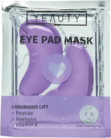 YEAUTY LUJOSA MASCARILLA LIFT EYE PAD, ácido Hialurónico y Vitamina A que Contrarrestan las Arrugas y Proporcionan una Hidratación Intensa, 1 x 2 Unidades, Color Morado  