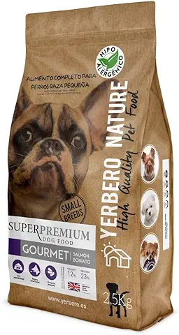 Yerbero Nature Gourmet Salmón/boniato Comida Hipoalergénica para Perros de Razas Mini 2,5kg  