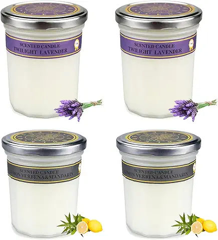 Yinuo Candle Juego de Regalo para el Hogar Velas Perfumadas San Valentín, Festivales, Bodas, Cumpleaños, Vacaciones, Velas de Aromaterapia, 2 Paquetes, Cada Uno de 8 Onzas  