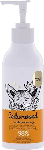 YOPE Loción Manos y Cuerpo | Aceites de coco y Oliva | Aceite de Girasol | Manteca de Karité | Alantoína | Regenerante | 98% Ingredientes Naturales | Vegan Formula | Cedro y Naranja Amarga | 300ml  