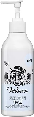YOPE Loción Manos y Cuerpo | Manteca de Karité | Mantequilla de coco | Extracto de flor de Caléndula | Gel de aloe vera | Calamante | 97% Ingredientes Naturales | Vegan Formula | Verbena | 300ml  