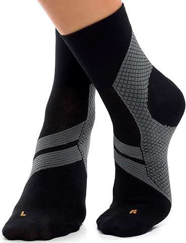 ZaTech Calcetines Fascitis Plantar, Calcetines de Compresión para Aliviar el Dolor de Pies, Tobillera Apoyo de pie, Soporte para Esguince de Tobillo - Aqui-les - Tendinitis y Dolor de Talón  