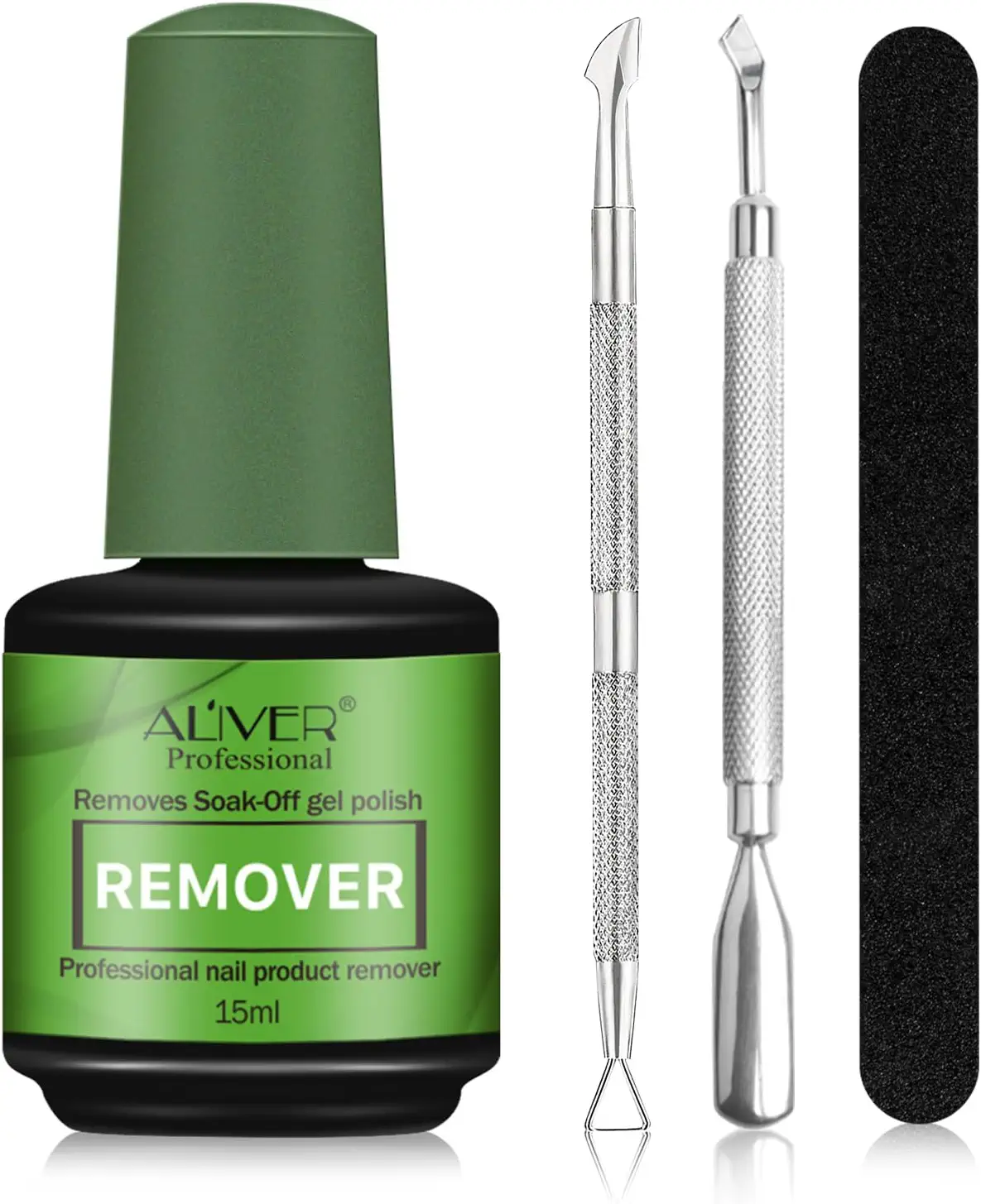 Removedor Quita Esmalte Semipermanente para Uñas, Nail Remover Quitaesmalte para Quitar el Esmalte de Uñas Rápido y Fácil,quitar sin Lastimar,con Lima de Uñas y Empuja Cutículas y Rascador de Esmalte  