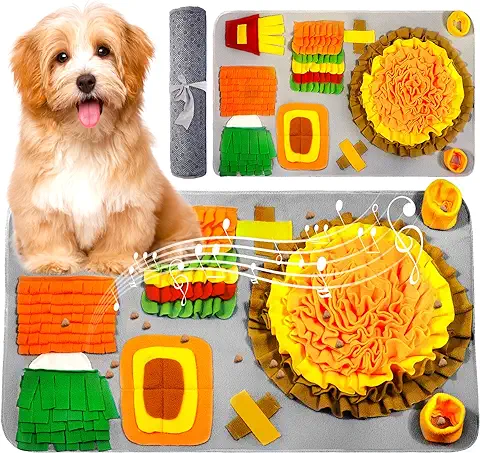 ZHHGOO Snuffle Mat para Perros,Alfombra de Actividades para Mascotas,Alfombra Olfativa Perros,Juguete Interactivo para Perros,Juego Inteligencia Perros Snuffle Mat para Perros(82cm×49cm)  