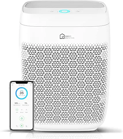 Zigma Purificador de Aire Hipoalergénico para Habitaciones de Fumadores de Hasta 80 m², CADR 330 M³/h, con Filtro de Carbón Activo H13 HEPA para Humo, Pelo de Animales, Olores, UV-C, APP Exclusiva Zigma Purificador de Aire Hipoalergénico para Habitaciones de Fumadores de Hasta 80 m², CADR 330 M³/h, con Filtro de Carbón Activo H13 HEPA para Humo, Pelo de Animales, Olores, UV-C, APP Exclusiva