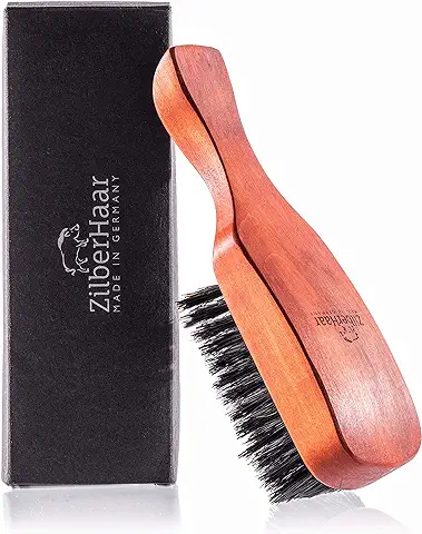 ZilberHaar - Cepillo para el Cabello y la Barba de los Hombres - Cerdas de Jabalí Auténticas (suave) y Madera de Peral - Cuidado Facial de los Hombres - Todos los Tipos de Cabello y Barba  