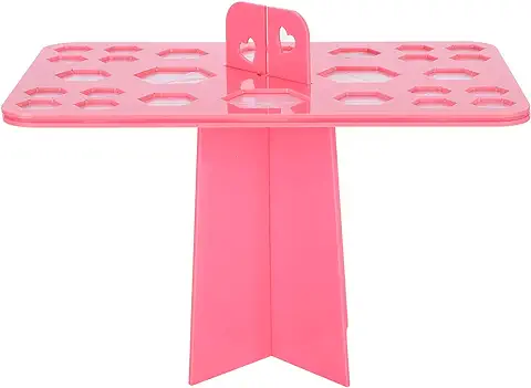 Zwindy Estante de Secado de Brochas de Maquillaje Duradero, Práctico y Ecológico, Soporte de Secado de Brochas de Maquillaje Resistente, Diseño Seguro de 26 Agujeros para Brochas de Maquillaje en  