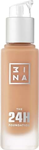 3INA MAKEUP - The 24h Foundation 633 - Base de Maquillaje Nude Medio con Subotono Neutro - Base Maquillaje de Cobertura Total con 24H de Duración y Resistente al Agua - Vegan - Cruelty Free  