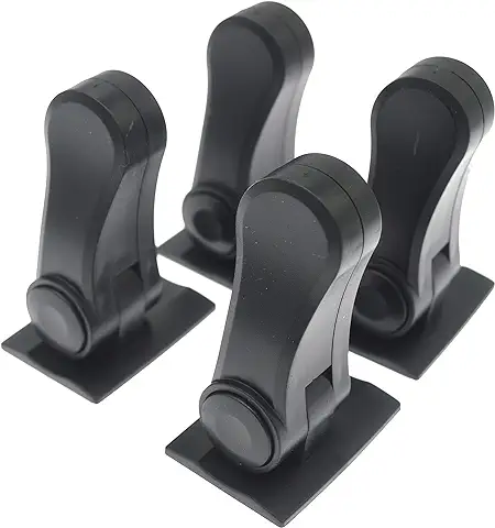 4 pcs Sencilla Herramienta para Seguridad Puertas Niños, Pestillo Puerta sin Agujeros, Cierre Seguridad Ventanas Abatibles Cerrojo Universal Cerradura Manija(Negro)  