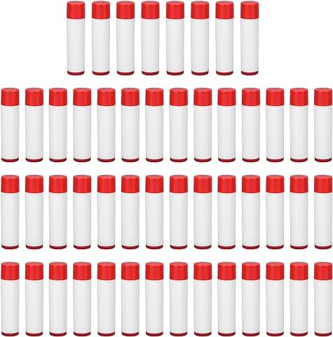 50 Piezas de Lápiz Labial de Bricolaje Contenedor de Lápiz Labial Vacío con Tapa, Tubo de Lápiz Labial Recargable, Es Muy Adecuado para Bálsamo Labial Casero, Barra de Loción, Tubo de Lápiz Labial  