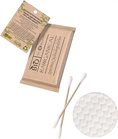50 Vanity Kits de 2 Bastoncillo y 2 Discos para Hoteles | Set de Cosmética Ecológico Envuelto Individualmente | Para Hoteles, Viajes y Huéspedes | 50 Amenitiy Kits  