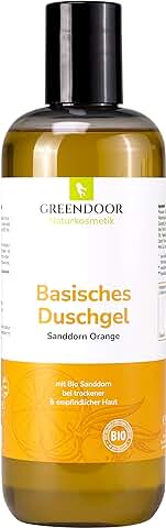 500 ml Greendoor Básica Gel de Ducha Mar Espino Amarillo-naranja - 100% Natural de la Manufactura Cosmética Natural, sin Sulfato, sin Silicona, sin Conservantes  