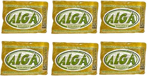 6 Unidades de Jabón puro de 400 g - Detergente 100% Ecológico y Biodegradable para Lavar a mano y a Máquina (jaboneta)  
