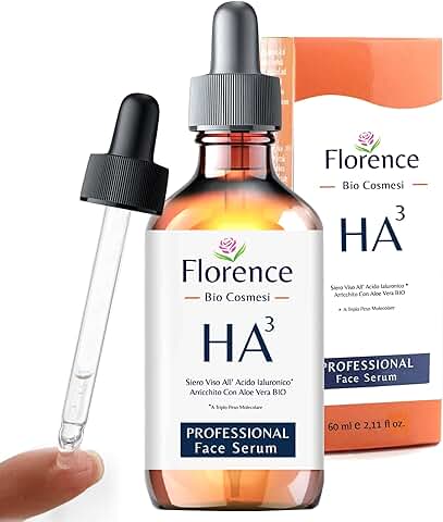 60ml. Bio Sérum Facial con Triple Ácido Hialurónico. Antiarrugas, Antiojeras, Antiedad. Serum Vitamina c para la Cara, Hidratante,Orgánico,Vegano. Ideal Como Crema para Contorno de Ojos  