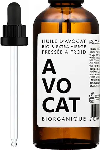 Aceite de Aguacate, 100% Orgánico, Puro, Natural y Prensado en Frío – Para el Cuidado del Cabello, Cuerpo, piel (100 ml)  