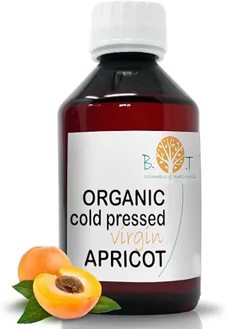 Aceite de Nuez de Albaricoque Ecológico & Prensado en Frío, Aceite de Albaricoque para el Cuidado Facial, Corporal & Capilar, Contorno de Ojos, Rejuvenecedor, Hidratante - 250 ml  