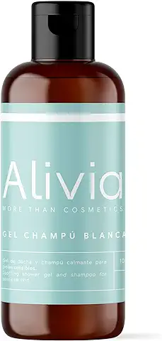 Alivia Cosmetics - Gel Ducha y Champú Sin Sulfatos ni Parabenos, Enriquecido con Aloe Vera y Caléndula para el Cuidado Diario Pieles Sensibles y Delicadas. 250 ml.  