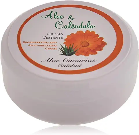 Aloe Canarias 200020 - Crema de aloe vera y Caléndula Anti-irritante/calmante, 150 ml  