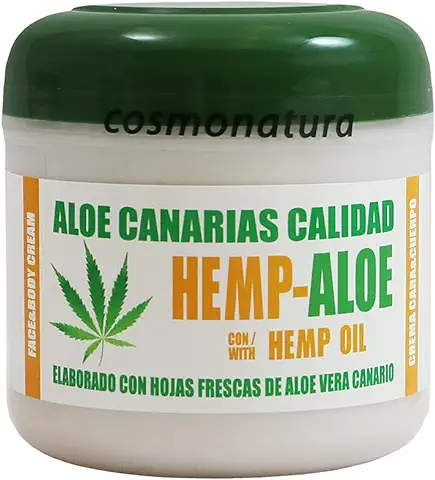 Aloe Canarias Crema Hidratante Corporal y Facial con Aceite de Cáñamo y Aloe Vera 100% 300 ml  