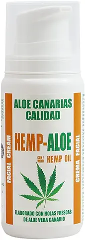 Aloe Canarias Crema Hidratante Facial con Aceite de Cáñamo y Aloe Vera 100% 100 ml  