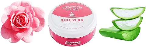 ALOE EXCELLENCE – Crema Regeneradora de Aloe Vera con Aceite de Rosa Mosqueta | Crema Facial y Corporal | Protege y Cuida la Piel | Ideal Pieles Sensibles |100% Natural, Made in Canarias | 50 ml  