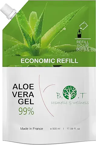 Aloe Vera Puro 100% Natural Cultivo Ecologico Lanzarote Aloe Vera Gel Hidratante Piel y Cabello After Sun Crema Post Depilacion After Shave Hombre Acondicionador Pelo 500 ml  