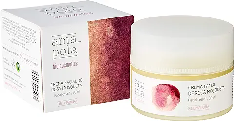 AMAPOLA BIOCOSMETICS Crema Facial Regeneradora de Rosa Mosqueta - Hidratación, Reparación y Protección - Ingredientes Ecológicos, Naturales y Veganos  